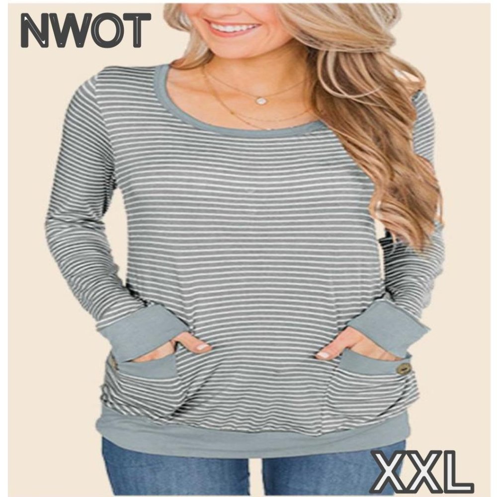For G and PL Long Sleeve Tee w/ Pockets